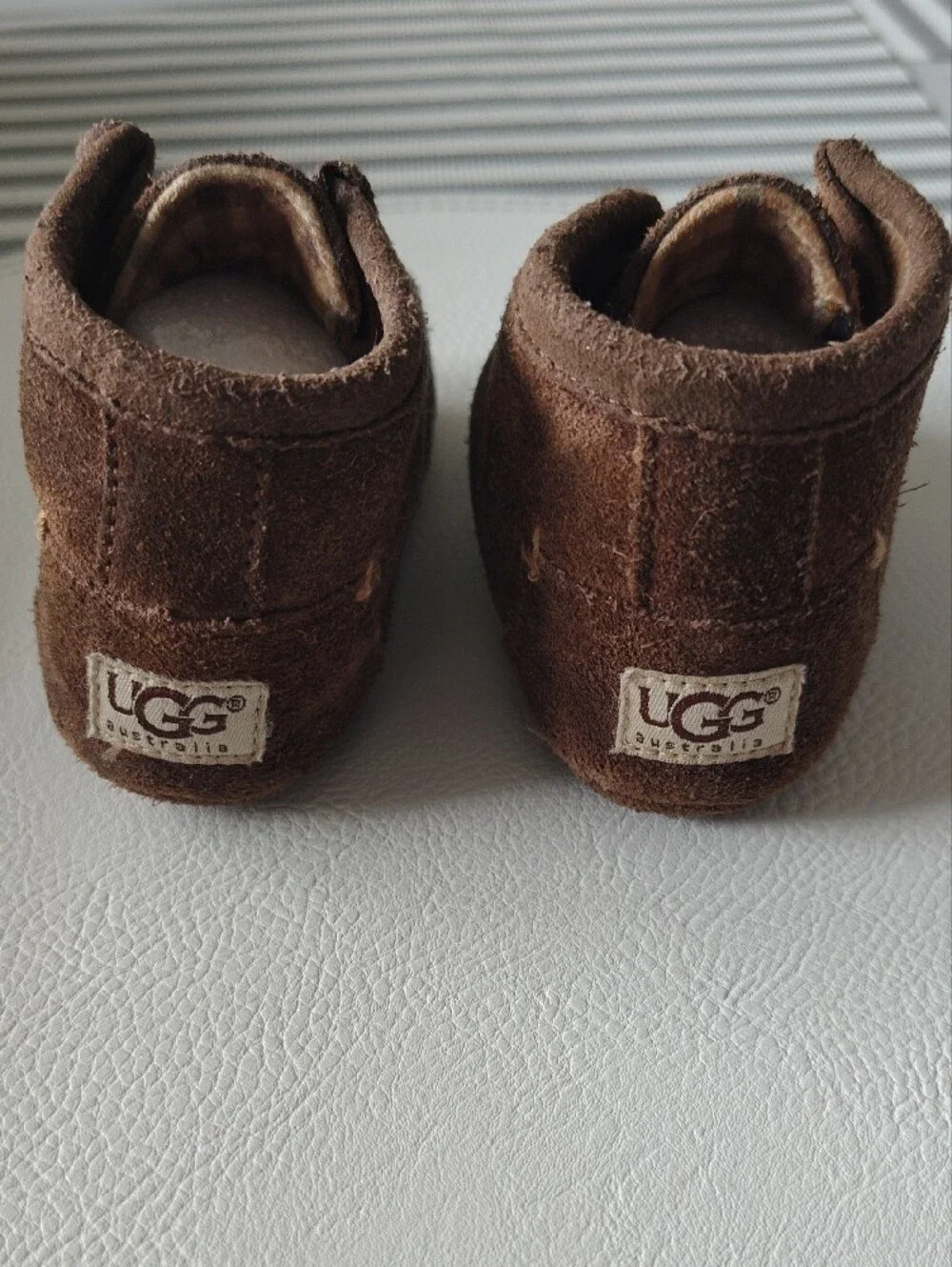 UGG Baby Brown Suede Moccasin Shoes, Size 2/3